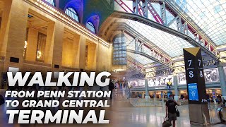 Walking NYC  Penn Station to Times Square amp Grand Central Terminal July 2021 [upl. by Niwhsa]