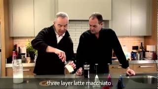 aerolatte  milk frother makes three layer caffè latte macchiato [upl. by Erlinna]