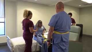 Physical Therapy Transfer Training  How To Transfer From Wheelchair To Bed [upl. by Myrlene]