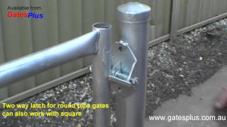 Gate Latch 2 way for round pipe and square [upl. by Tebasile]