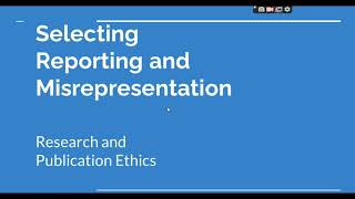 Selective Reporting and Misrepresentation of data Research and Publication ethics Phd coursework [upl. by Calida]