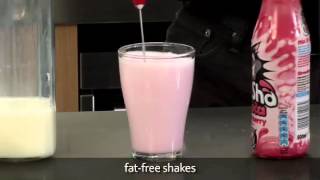 How to make a fat free milkshake using an aerolatte milk frother [upl. by Anotyad]