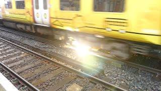 Merseyrail 507 009 making arcs at Birkdale station [upl. by Feldstein]